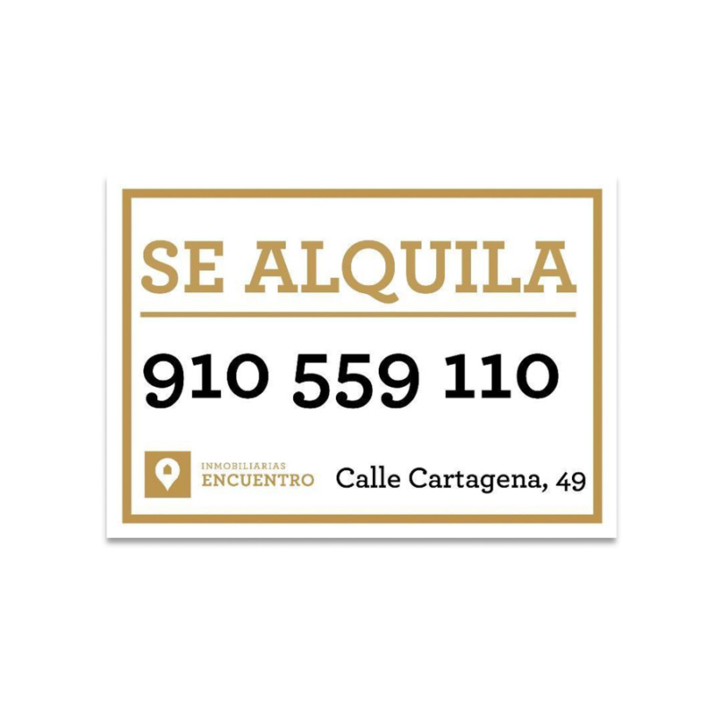 Carteles personalizados "SE ALQUILA"